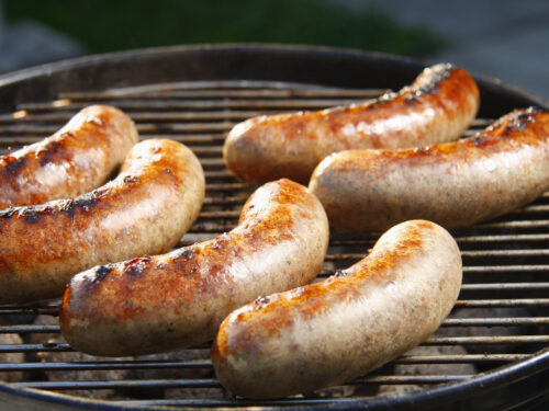 Nicely,grilled,sausages