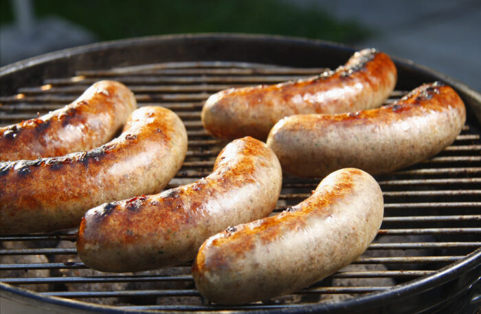 Nicely,grilled,sausages